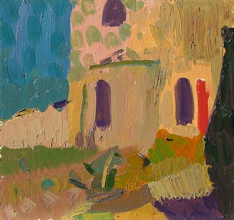 Carey's House, Afternoon Light, Oil Painting