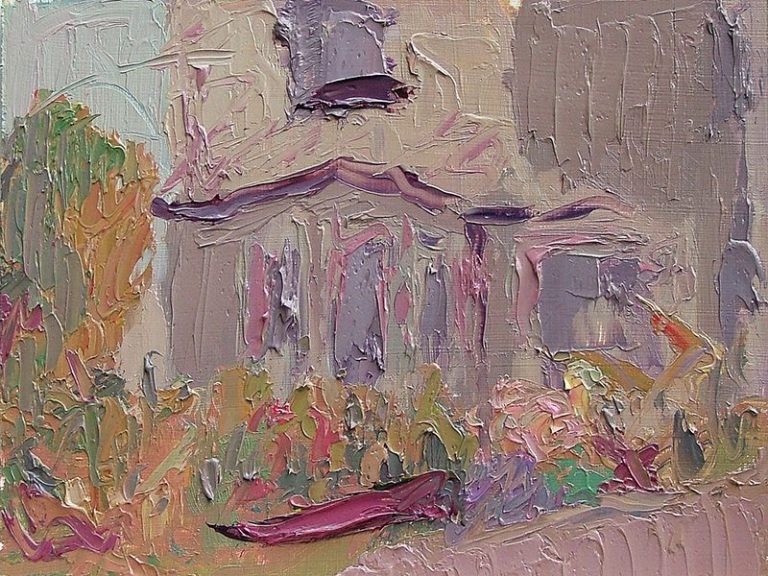 Carey's House, Morning Harr, Oil Painting